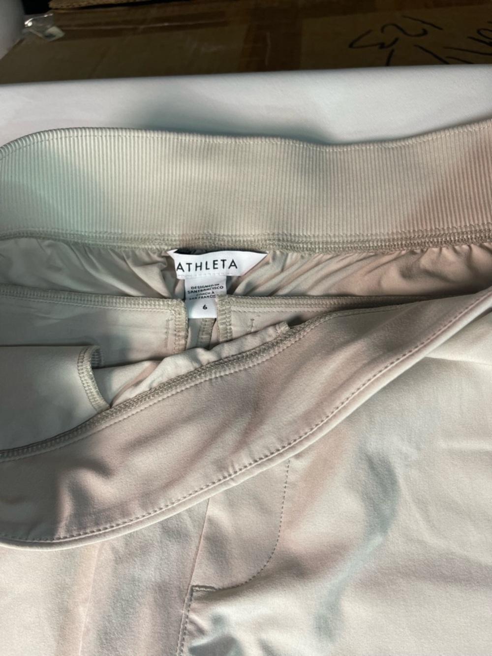 Athleta Women's Cropped Performance Pants in Light Taupe - Picture 5 of 10
